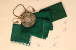 Emerald Green Half & Half Saree - Image 4
