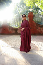 Maroon Silk Saree