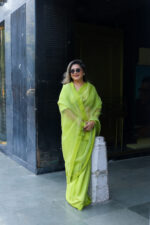 Neon Green Half & Half Saree - Image 2