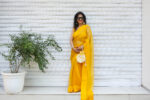 Yellow Organza Saree - Image 2