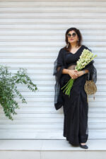 Black Organza Saree - Image 2