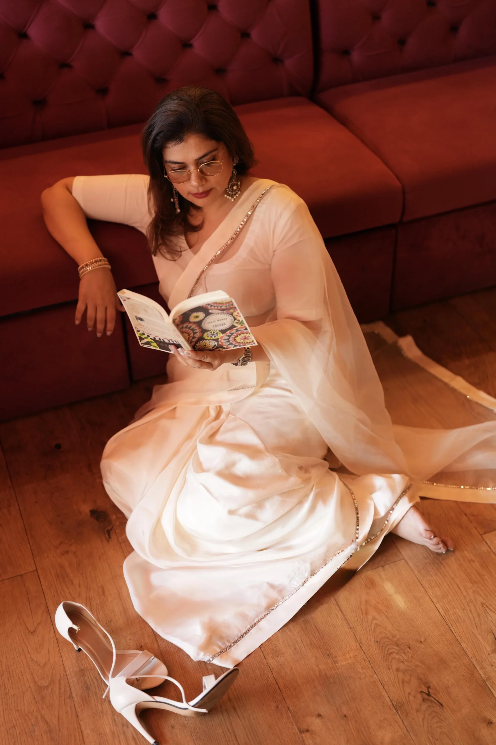 DSC09144-min Ivory Half & Half Saree - Image 1