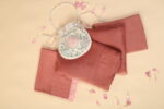 Dusty Pink Organza Saree - Image 3
