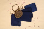 Navy Blue Chiffon Saree - Image 4