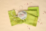 Neon Green Half & Half Saree - Image 3