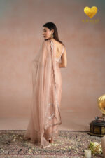 Dusty Blush Zari Saree - Image 5